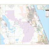 Flagler County, FL Wall Map - Ultimate Globes - POD - KA - C - FL - FLAGLER - PAPER - Ultimate Globes