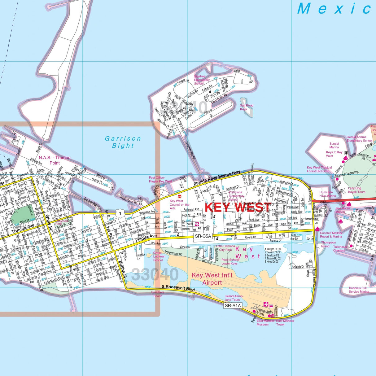 Florida Keys, FL Wall Map - KA-C-FL-FLORIDAKEYS-PAPER - Ultimate Globes