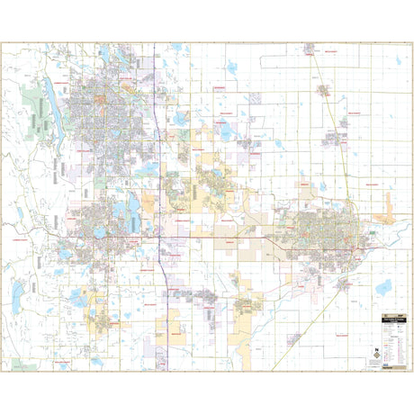 Fort Collins & Greeley, CO Wall Map - KA-C-CO-FORTCOLLINS-PAPER - Ultimate Globes