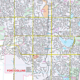 Fort Collins & Greeley, CO Wall Map - KA-C-CO-FORTCOLLINS-PAPER - Ultimate Globes