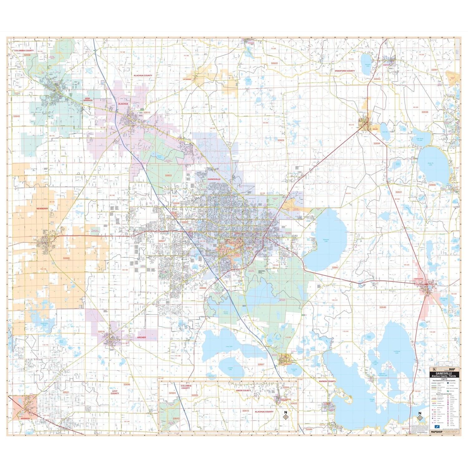Mapa De Gainsville, Florida Gainesville Florida ZIP Codes Map And