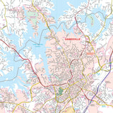 Gainesville & Hall County, GA Wall Map - KA-C-GA-GAINESVILLE-PAPER - Ultimate Globes