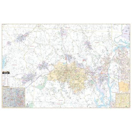 Gaston County, NC Wall Map - Ultimate Globes - POD - KA - C - NC - GASTON - PAPER - Ultimate Globes