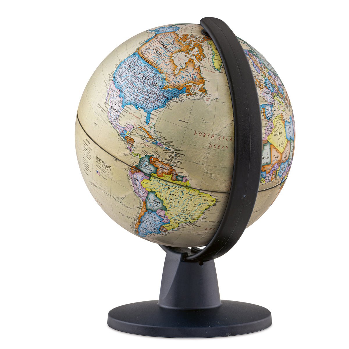 6-Inch Compact Antique-Style Desktop Globe – Classic World Map
