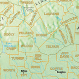 Georgia Shaded Relief State Wall Map - KA-S-GA-SHR-29X38-PAPER - Ultimate Globes