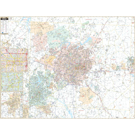 Greensboro, High Point, & Guilford County, NC Wall Map - Ultimate Globes - POD - KA - C - NC - GREENSBORO - PAPER - Ultimate Globes