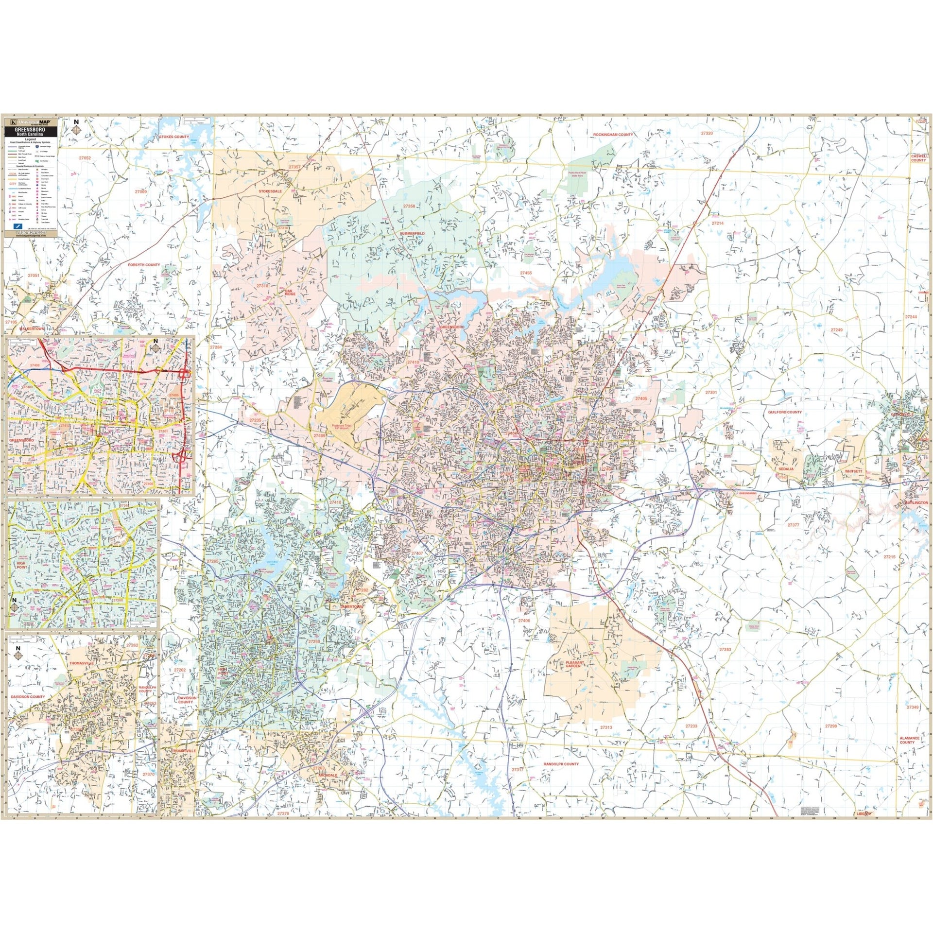 Davidson County Nc Zip Code Map