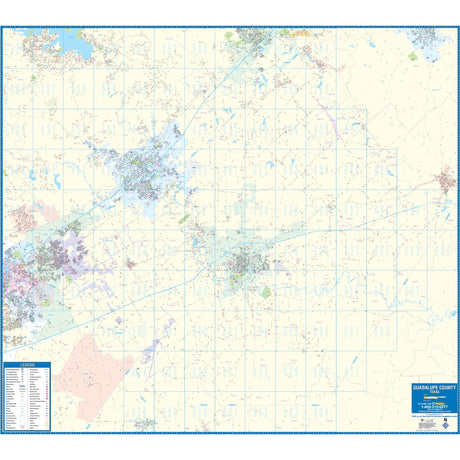 Guadalupe County, TX Wall Map - KA-C-TX-GUADALUPE-PAPER - Ultimate Globes