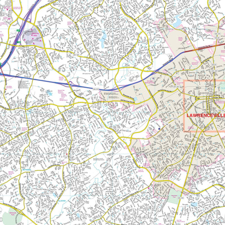 Gwinnett County, GA Wall Map - Ultimate Globes - POD - KA - C - GA - GWINNETT - PAPER - Ultimate Globes