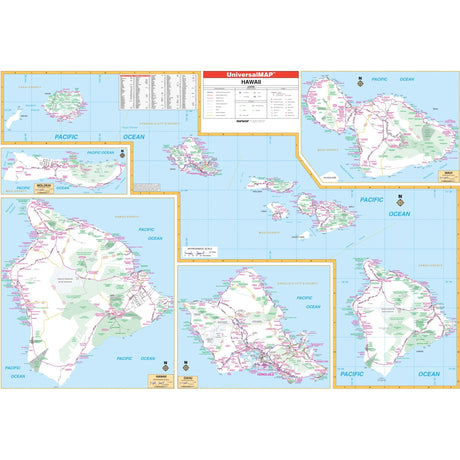 Hawaii State Wall Map - Ultimate Globes - POD - KA - S - HI - WALL - PAPER - Ultimate Globes