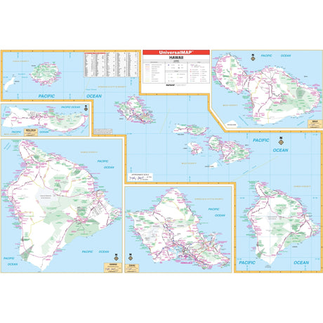 Hawaii State Wall Map - KA-S-HI-WALL-PAPER - Ultimate Globes