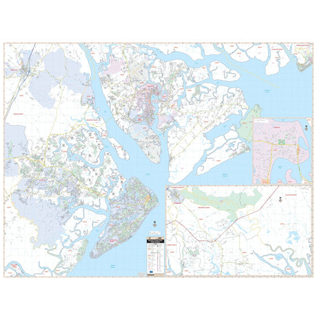 Hilton Head SC Wall Map - Ultimate Globes - POD - KA - C - SC - HILTONHEAD - PAPER - Ultimate Globes