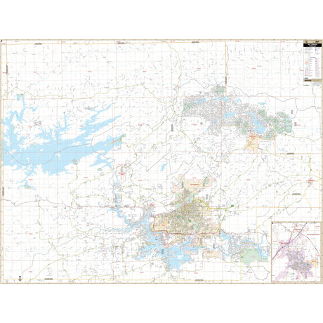 Hot Springs & Garland County, AR Wall Map - KA-C-AR-HOTSPRINGS-PAPER - Ultimate Globes