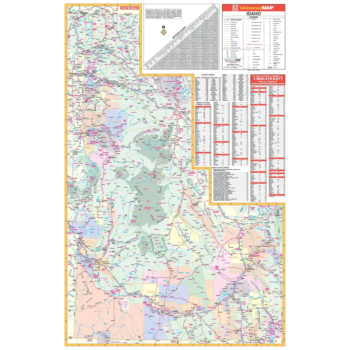 Idaho State Wall Maps | Office & Classroom | Ultimate Globes