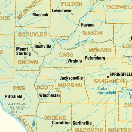 Illinois Shaded Relief State Wall Map - Ultimate Globes - POD - KA - S - IL - SHR - 29X38 - PAPER - Ultimate Globes