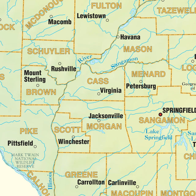Illinois Shaded Relief Map » Shop Classroom Maps – Ultimate Globes