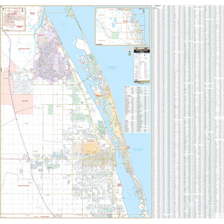 Indian River County, FL Wall Map - Ultimate Globes - POD - KA - C - FL - INDIANRIVER - PAPER - Ultimate Globes