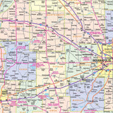 Indiana State Wall Map - Ultimate Globes - POD - KA - S - IN - WALL - PAPER - Ultimate Globes