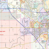 Iowa City & Johnson County, IA Wall Map - KA-C-IA-IOWACITY-PAPER - Ultimate Globes
