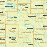 Kansas Shaded Relief State Wall Map - KA-S-KS-SHR-38X30-PAPER - Ultimate Globes