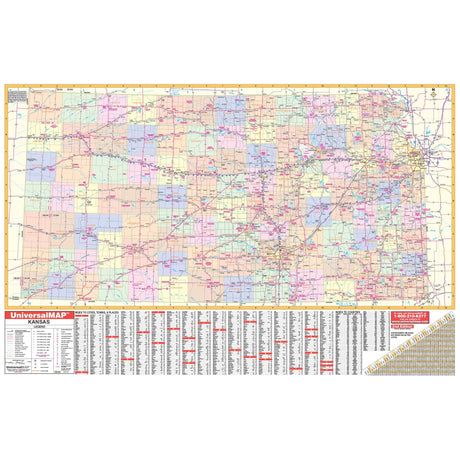 Kansas State Wall Map - KA-S-KS-WALL-PAPER - Ultimate Globes