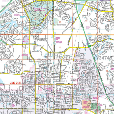 Kissimmee & Osceola County, FL Wall Map - Ultimate Globes - POD - KA - C - FL - KISSIMMEE - PAPER - Ultimate Globes