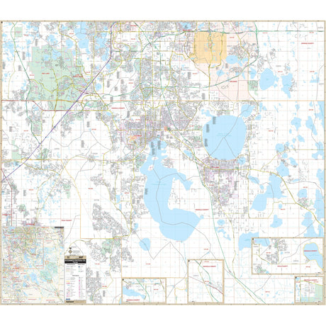 Kissimmee & Osceola County, FL Wall Map - Ultimate Globes - POD - KA - C - FL - KISSIMMEE - PAPER - Ultimate Globes