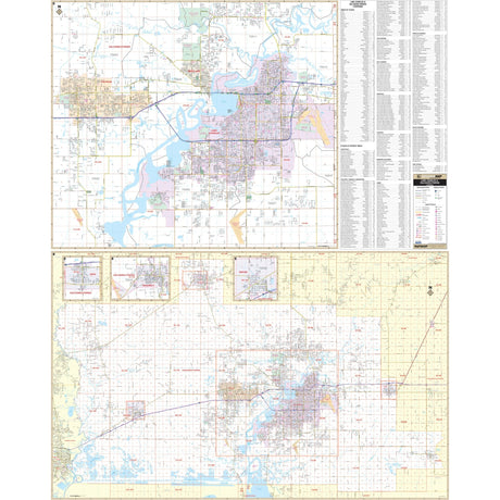 Lake Charles & Calcasieu Parish, LA Wall Map - Ultimate Globes - POD - KA - C - LA - LAKECHARLES - PAPER - Ultimate Globes