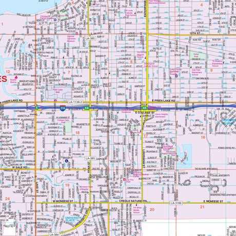 Lake Charles & Calcasieu Parish, LA Wall Map - Ultimate Globes - POD - KA - C - LA - LAKECHARLES - PAPER - Ultimate Globes