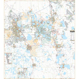 Lakeland, Winterhaven & Polk County, FL Wall Map - KA-C-FL-LAKELAND-PAPER - Ultimate Globes