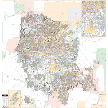 Las Vegas, NV Wall Map - Ultimate Globes - POD - KA - C - NV - LASVEGAS - LAMINATED - Ultimate Globes