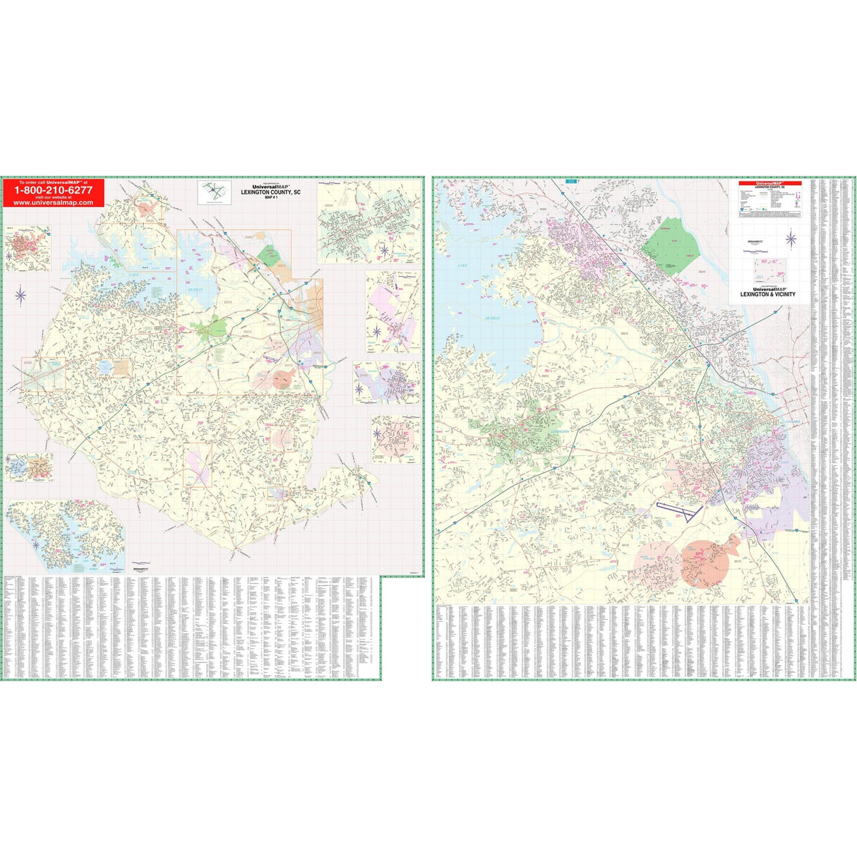 Lexington County, SC Wall Map - KA-C-SC-LEXINGTON-PAPER - Ultimate Globes