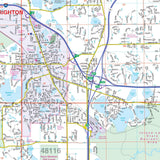 Livingston County, MI Wall Map - KA-C-MI-LIVINGSTON-PAPER - Ultimate Globes
