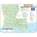 Louisiana Shaded Relief State Wall Map - KA-S-LA-SHR-38X30-PAPER - Ultimate Globes