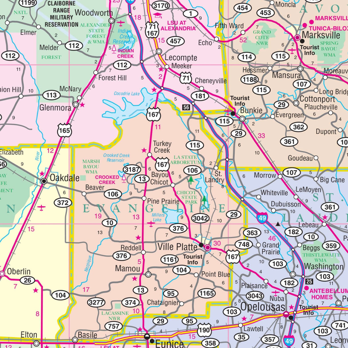 Louisiana State Wall Map - KA-S-LA-WALL-PAPER - Ultimate Globes