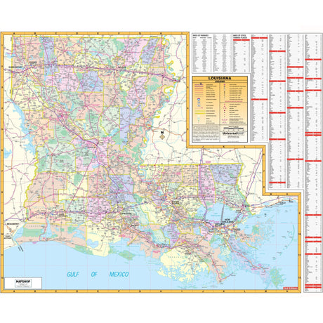 Louisiana State Wall Map - KA-S-LA-WALL-PAPER - Ultimate Globes
