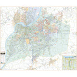 Louisville & Jefferson County, KY Wall Map - KA-C-KY-LOUISVILLE-PAPER - Ultimate Globes