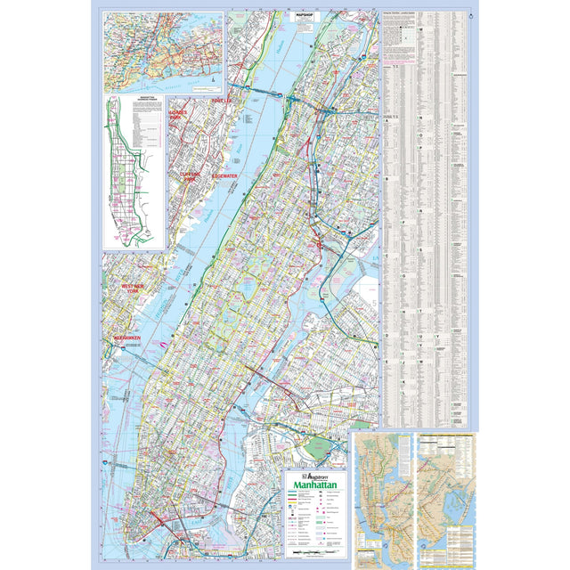 Manhattan, NY Wall Map - KA-C-NY-MANHATTAN-PAPER - Ultimate Globes