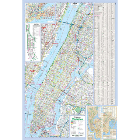 Manhattan, NY Wall Map - Ultimate Globes - POD - KA - C - NY - MANHATTAN - PAPER - Ultimate Globes