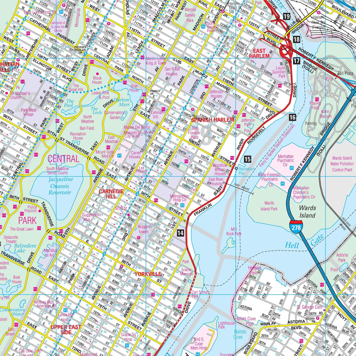 Manhattan, NY Wall Map - KA-C-NY-MANHATTAN-PAPER - Ultimate Globes