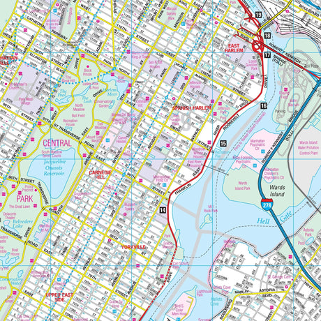 Manhattan, NY Wall Map - Ultimate Globes - POD - KA - C - NY - MANHATTAN - PAPER - Ultimate Globes