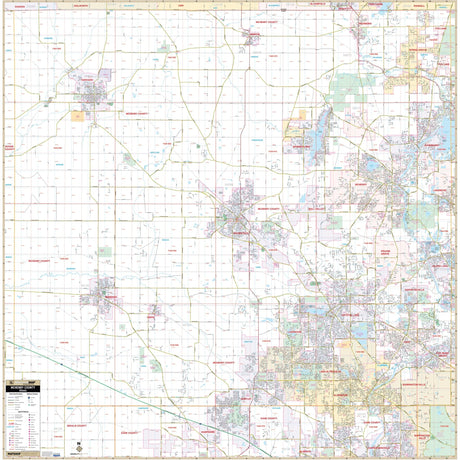 McHenry County, IL Wall Map - KA-C-IL-MCHENRY-PAPER - Ultimate Globes