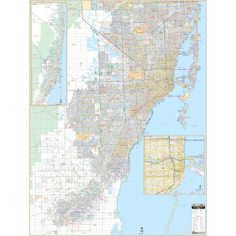 Miami-Dade County, FL Wall Map - KA-C-FL-MIAMIDADE-PAPER - Ultimate Globes