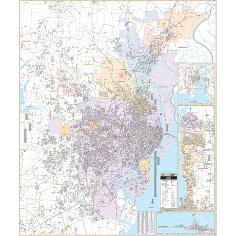 Mobile, AL Wall Map - Ultimate Globes - POD - KA - C - AL - MOBILE - PAPER - Ultimate Globes