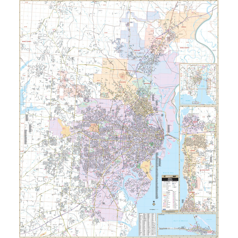 Mobile AL Wall Map » Shop City & County Maps – Ultimate Globes
