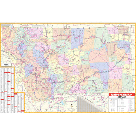 Montana State Wall Map - Ultimate Globes - POD - KA - S - MT - WALL - PAPER - Ultimate Globes