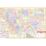 Montana State Wall Map - KA-S-MT-WALL-PAPER - Ultimate Globes