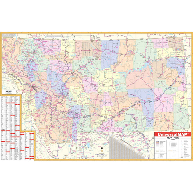 Montana State Wall Map - KA-S-MT-WALL-PAPER - Ultimate Globes
