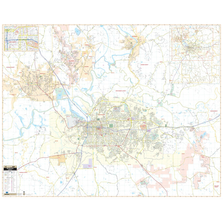 Montgomery, AL Wall Map - Ultimate Globes - POD - KA - C - AL - MONTGOMERY - PAPER - Ultimate Globes