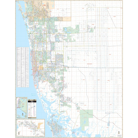 Naples & Collier County, FL Wall Map - Ultimate Globes - POD - KA - C - FL - NAPLES - PAPER - Ultimate Globes